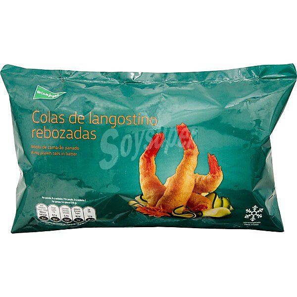 Colas de langostino rebozadas