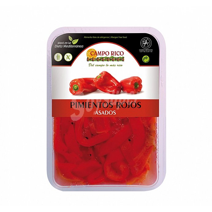 Campo rico Pimientos rojos asados, pelados y troceados campo rico