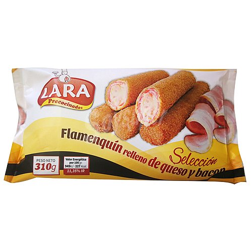 Lara Flamenquines congelados rellenos de queso y bacon lara Selección