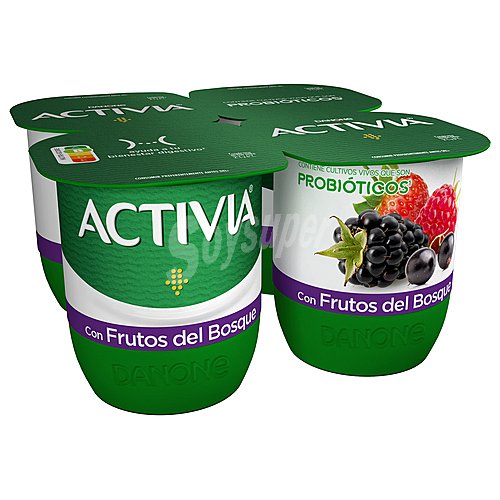 Activia Bífidus con frutos del bosque activia de Danone