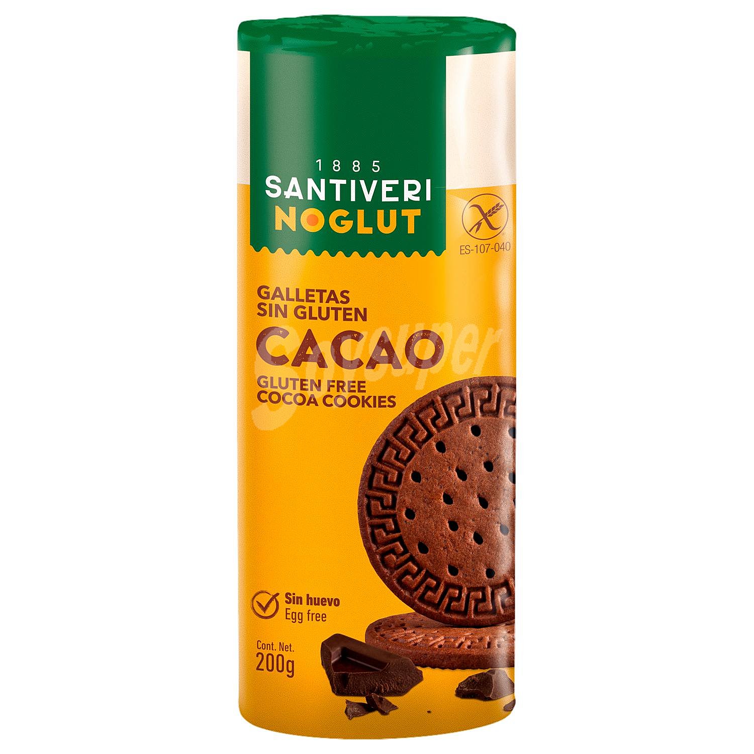 Noglut Galletas de chocolate sin gluten santiveri noglut