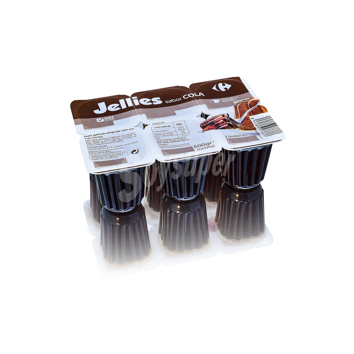 Gelatina sabor cola jellies Carrefour sin gluten