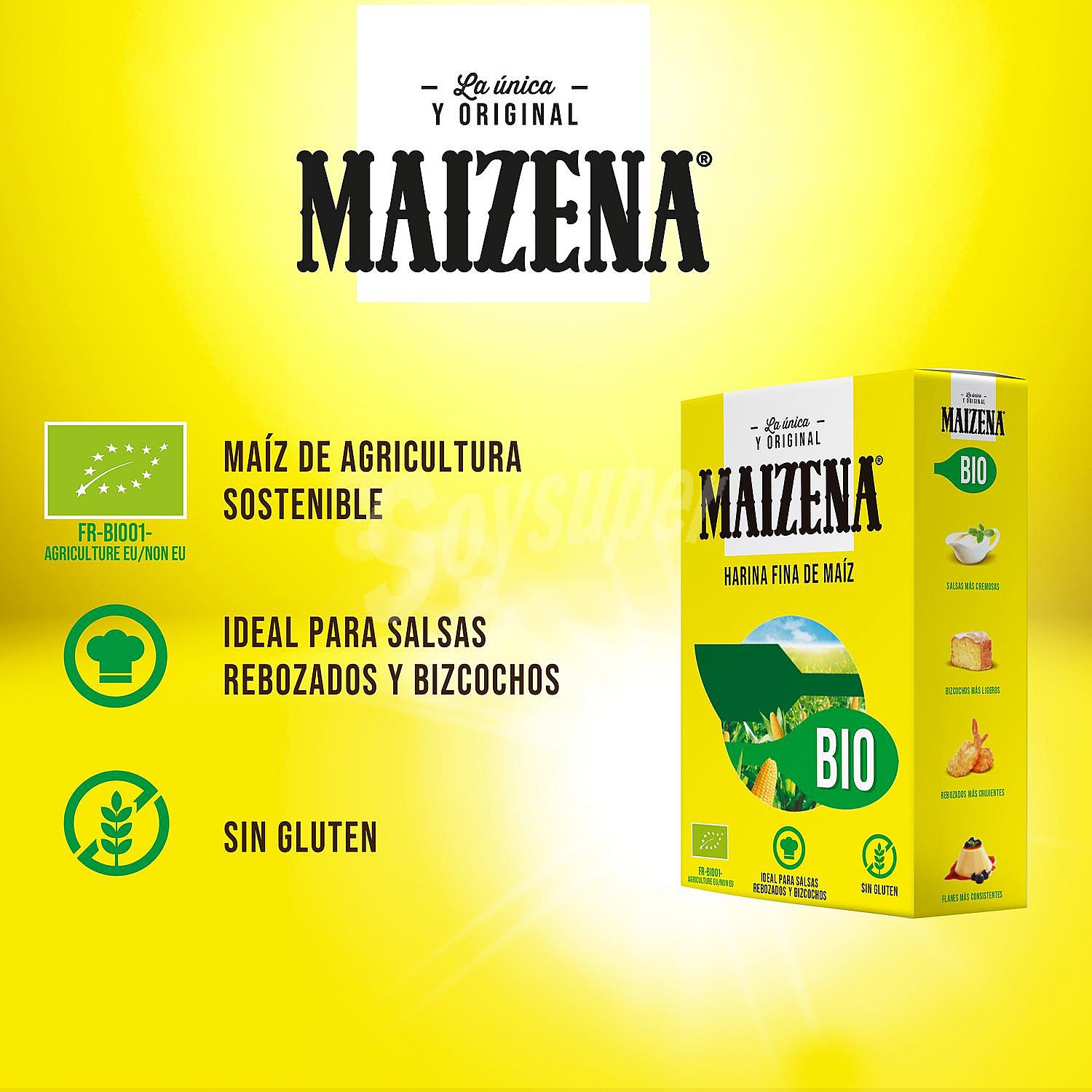 Harina de maíz fina ecológica sin gluten