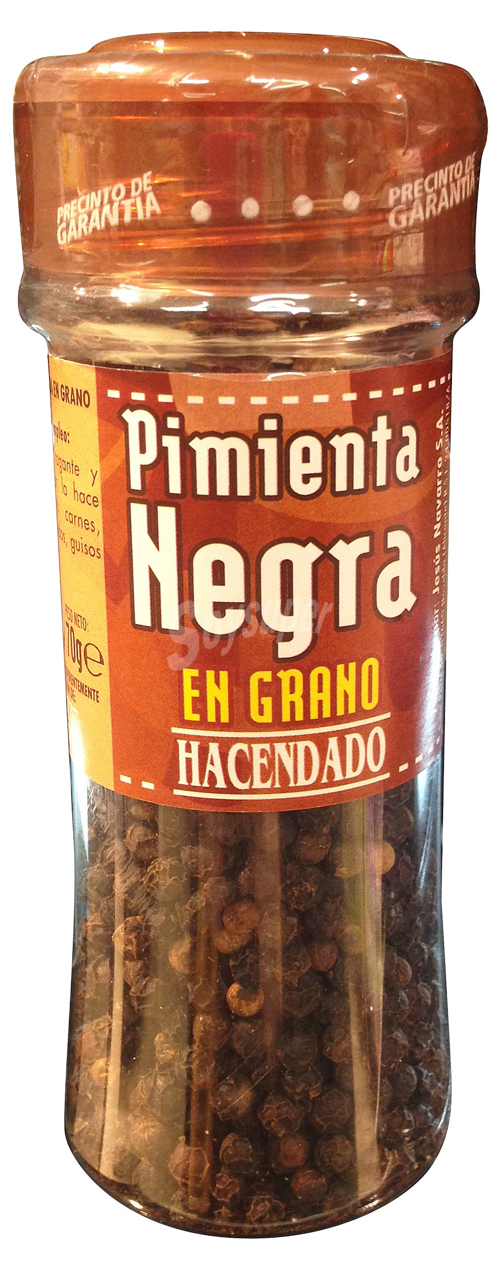 Pimienta negra grano (tapón marron)