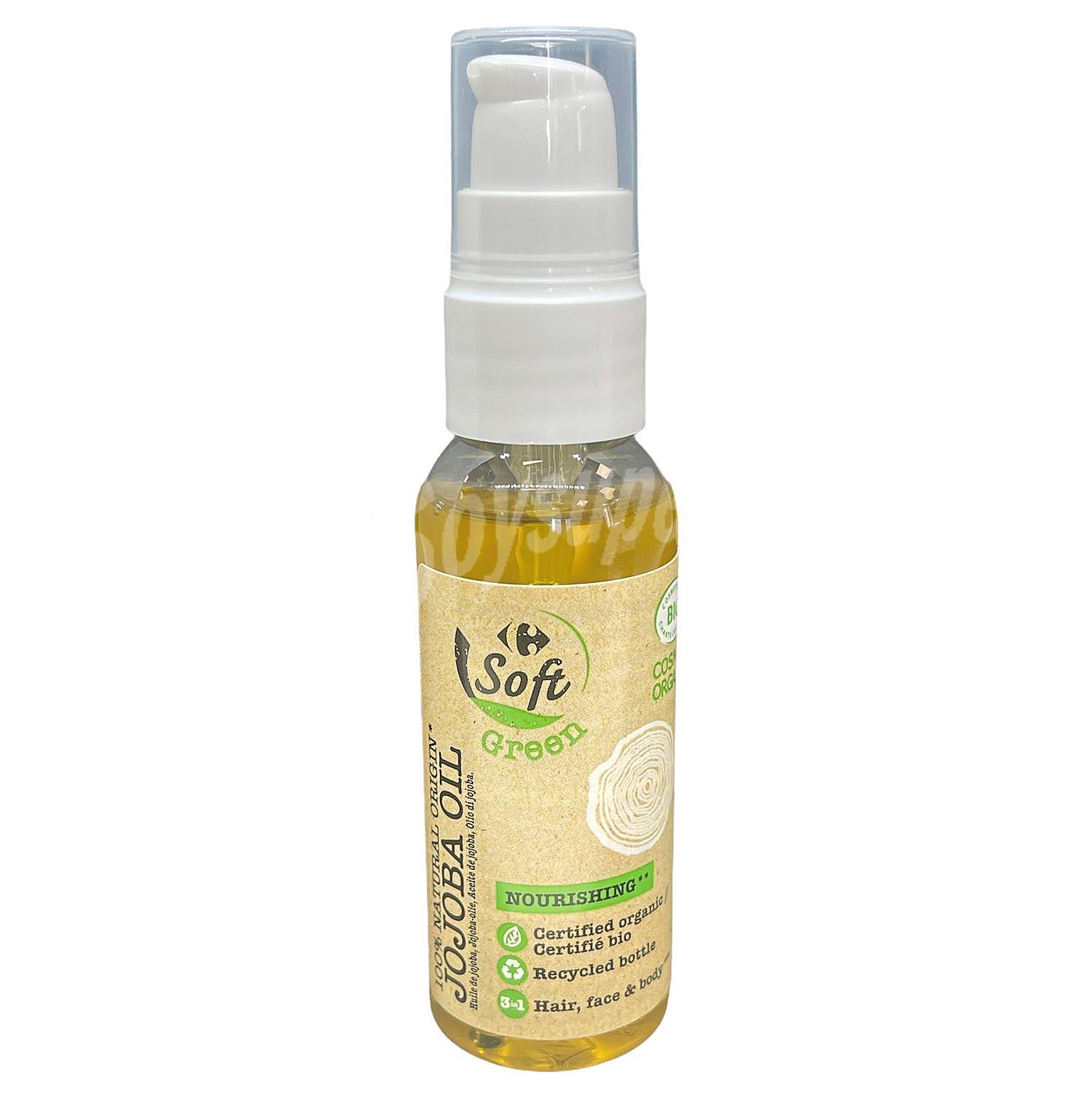 Aceite jojoba capilar-corporal Carrefour Soft Green