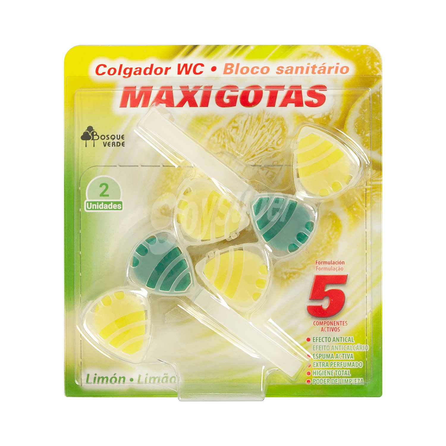 Block colgador wc maxi gotas aroma limon