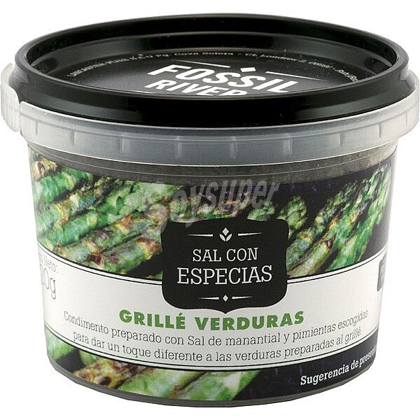 Sal con pimientas para condimentar verduras cocinadas al Grillé tarrina 60 g