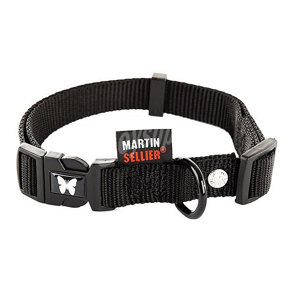 Collar nylon para perro color negro 10mm-20/30cm