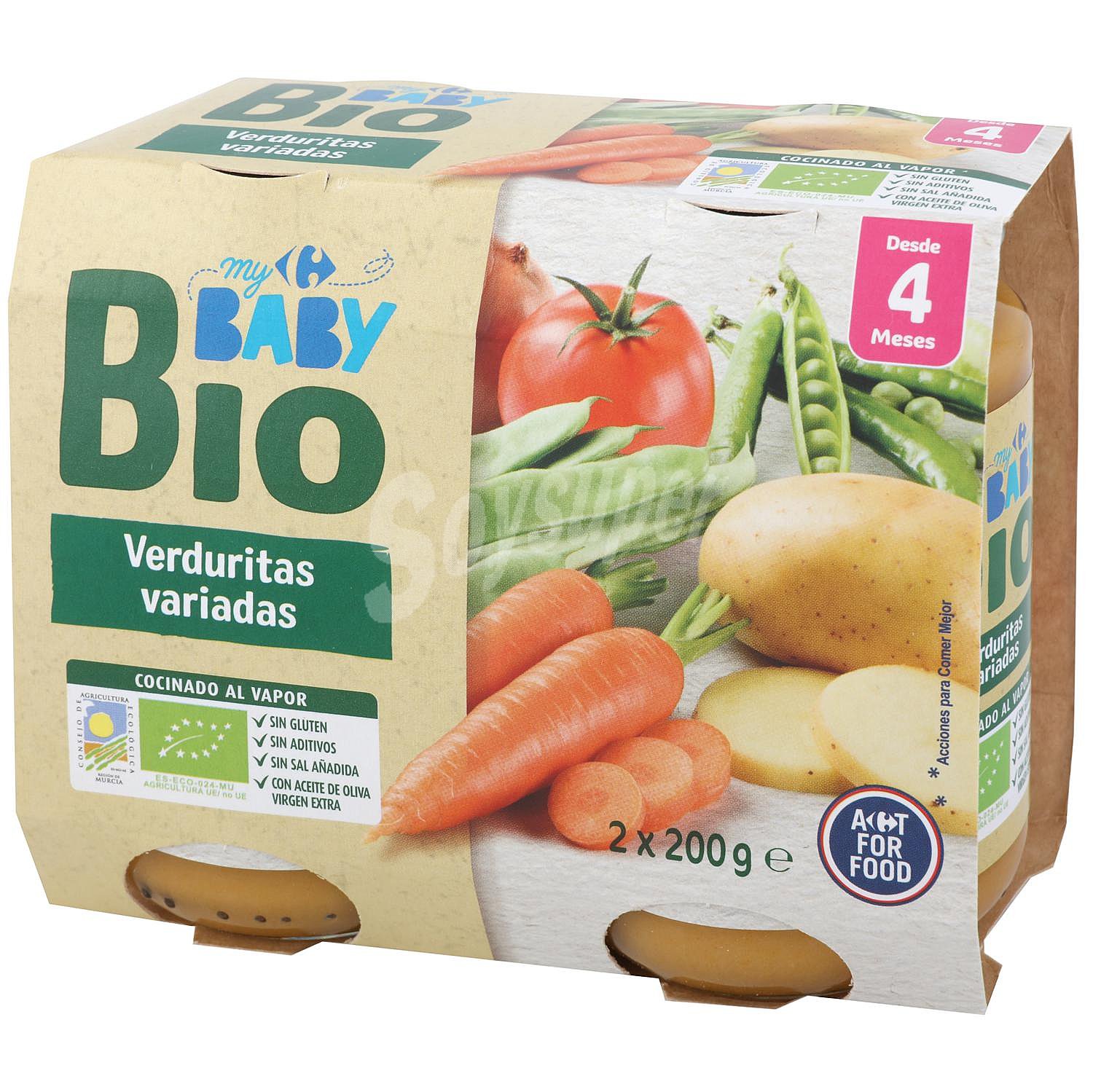 Tarrito de verduritas variadas desde 4 meses ecológico Carrefour Baby Bio