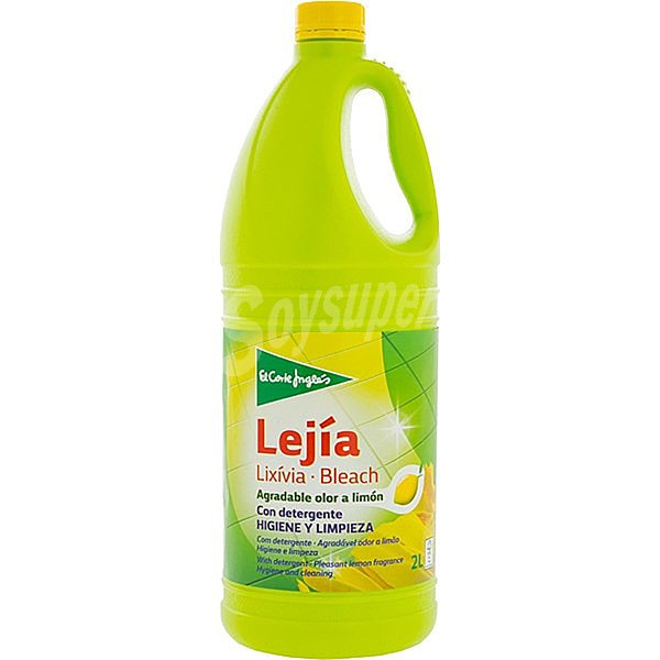 Lejía con detergente limón