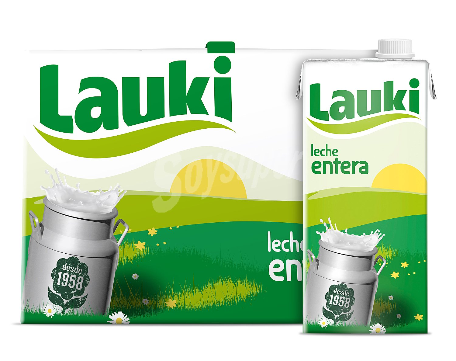 Leche entera de vaca, de origen 100% español lauki