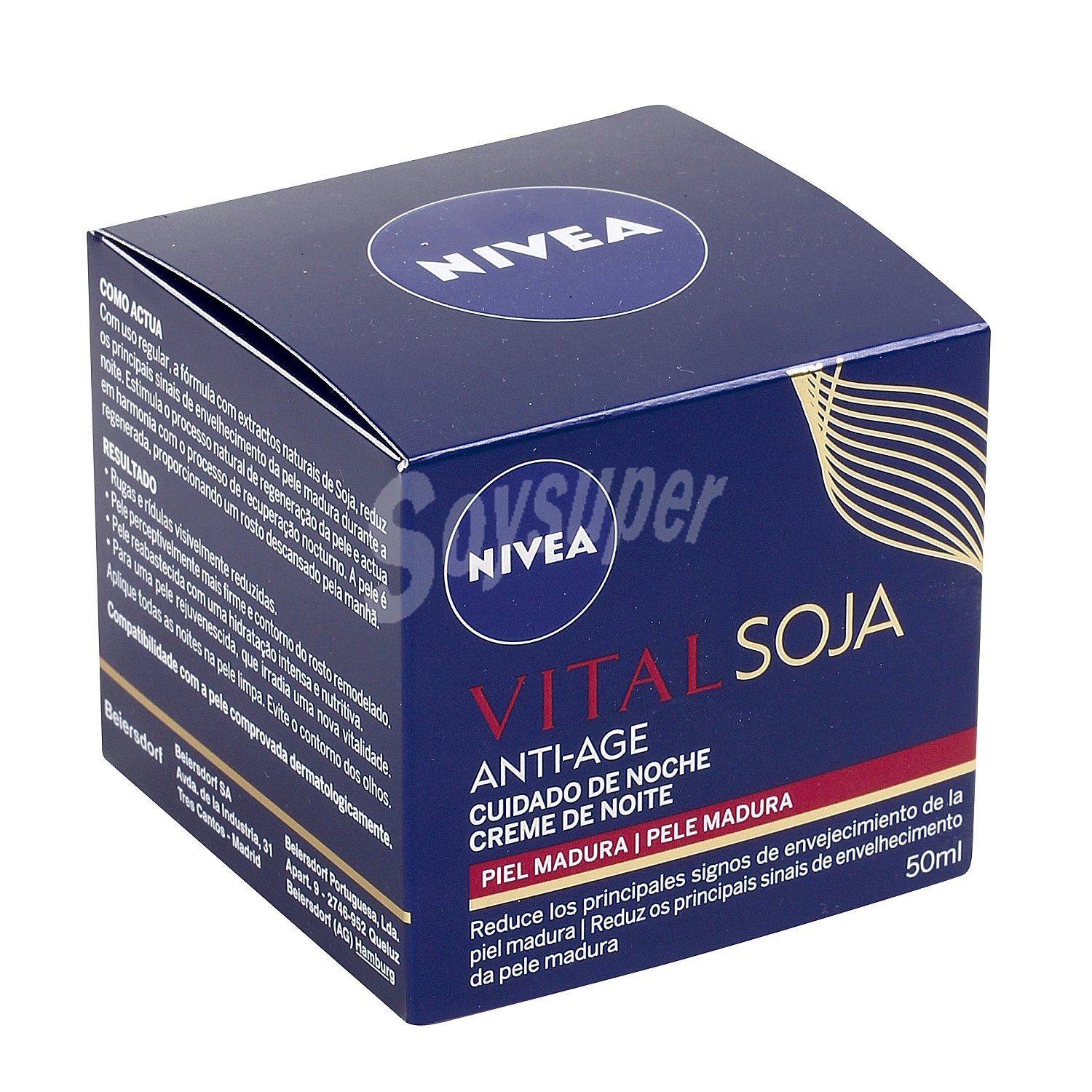 Vital soja anti age crema de noche antiarrugas con soja