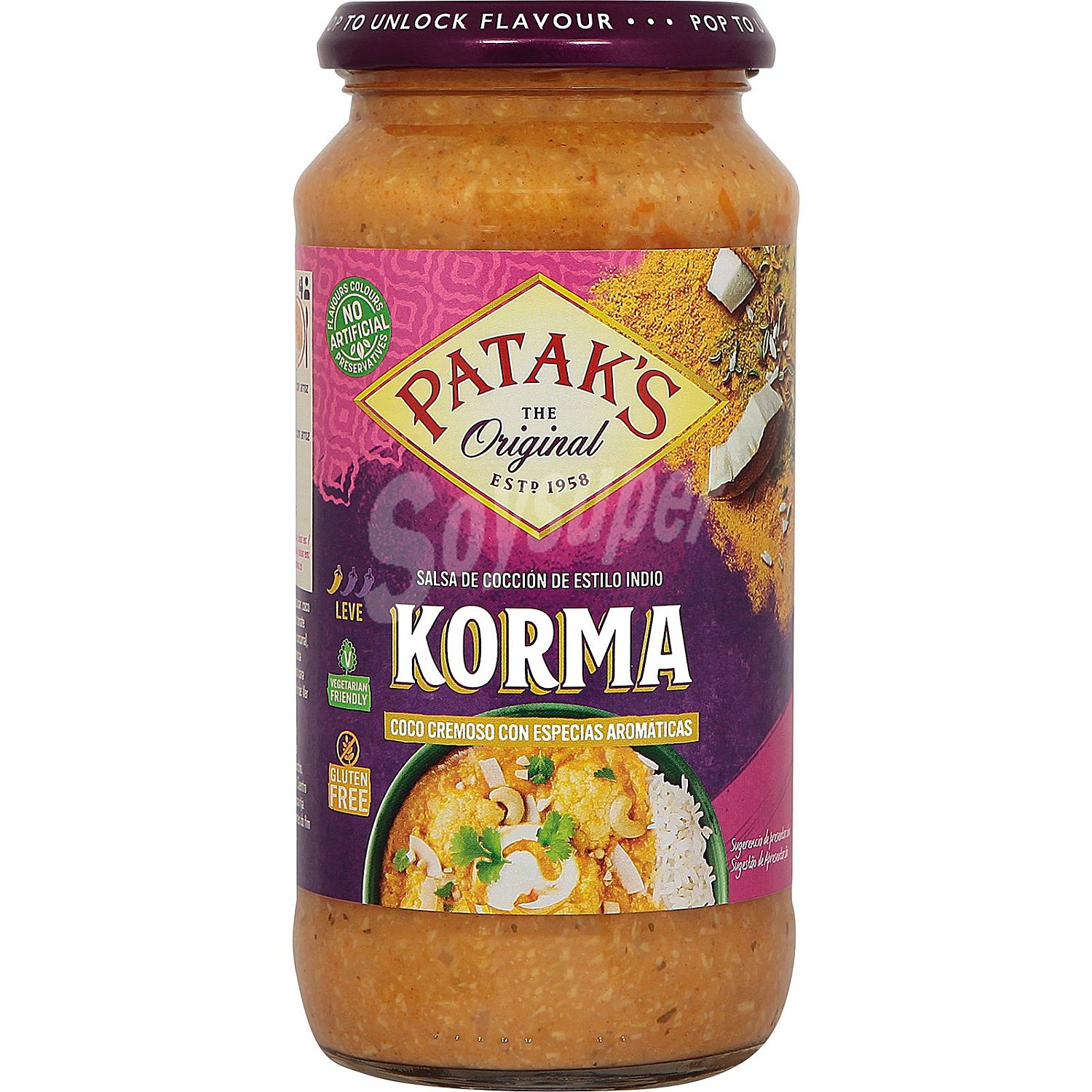 Salsa Korma Patak sin gluten