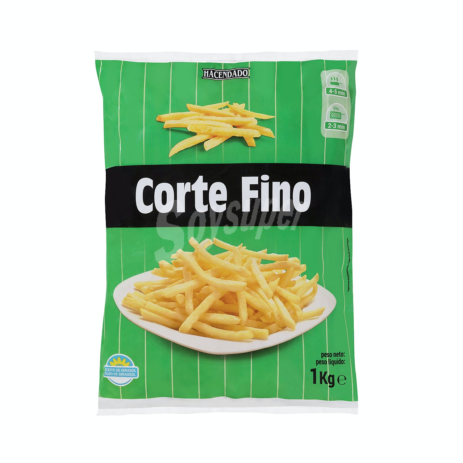 Patata prefrita congelada corte fino