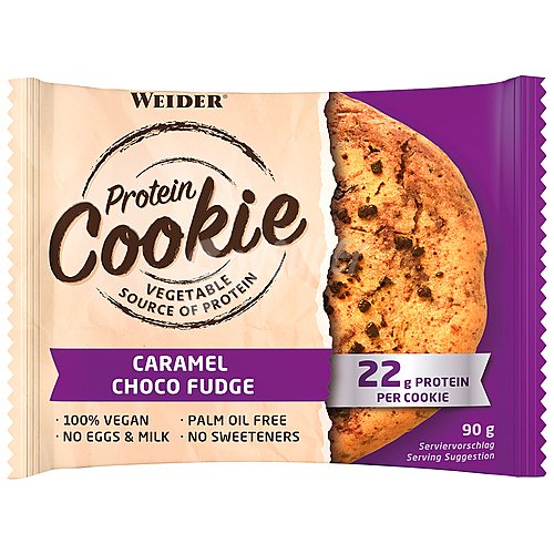 Weider Barrita cookie proteínas sabor caramelo con chocolate weider