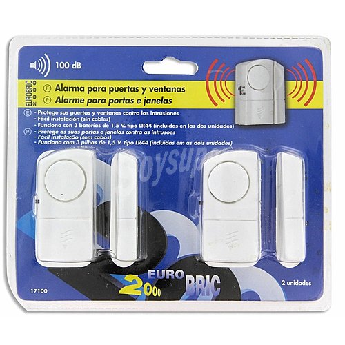 Kit de 2 alarmas para puerta y ventana eurobric 2000