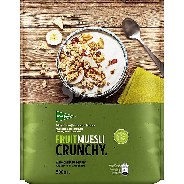 muesli crujiente con frutas 