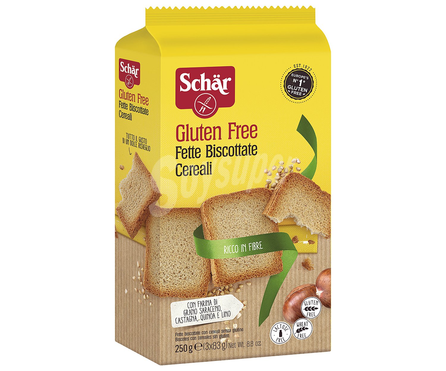 Biscottes de cereales sin gluten schar