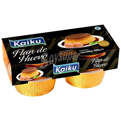 Kaiku Flan de huevo receta gourmet, elaborado sin gluten kaiku