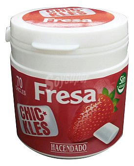 Chicle fresa grageas sin azúcar