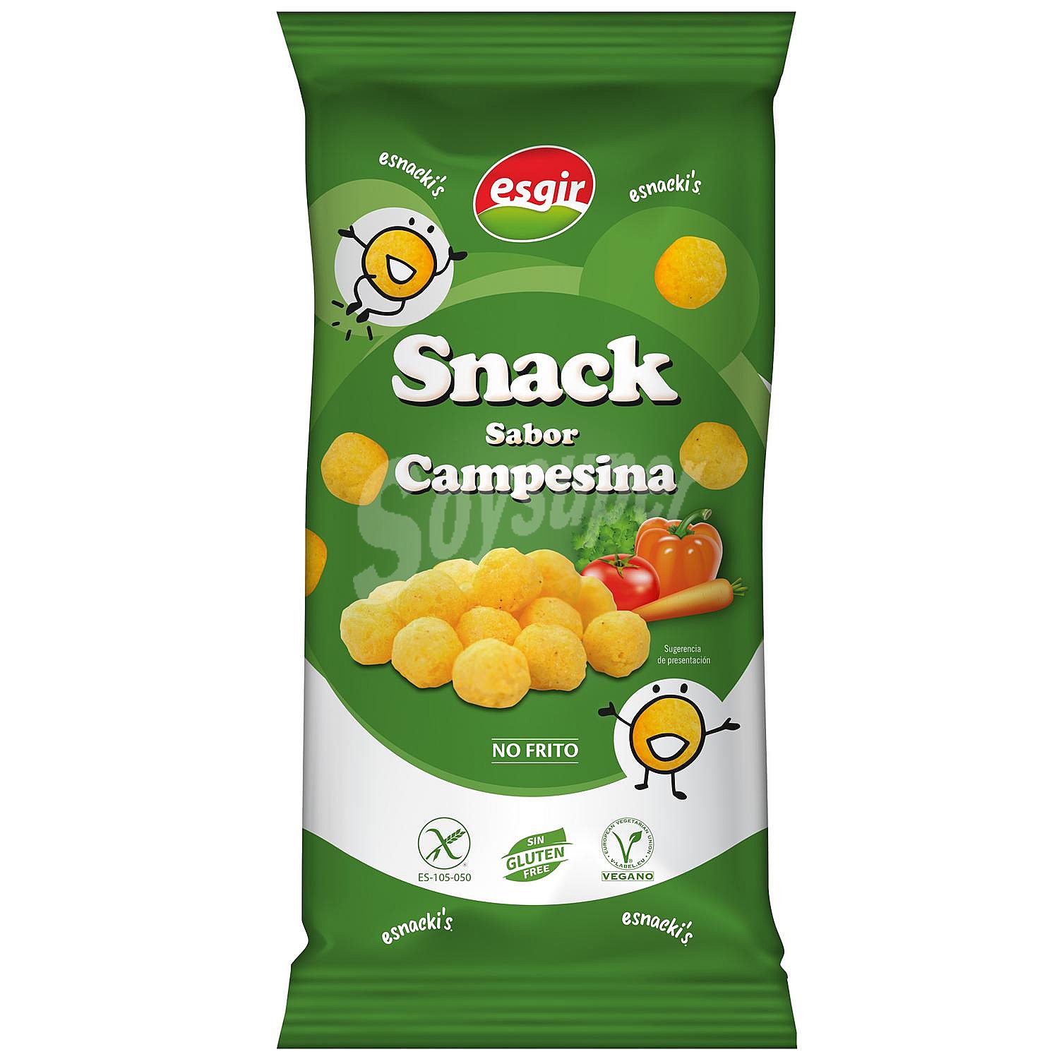 Snack sabor campesina sin gluten y sin lactosa