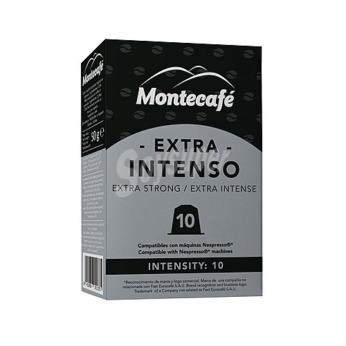 Montecafé Café Extra Intenso, Intensidad 10, en cápsulas compatibles con Nespresso montecafé