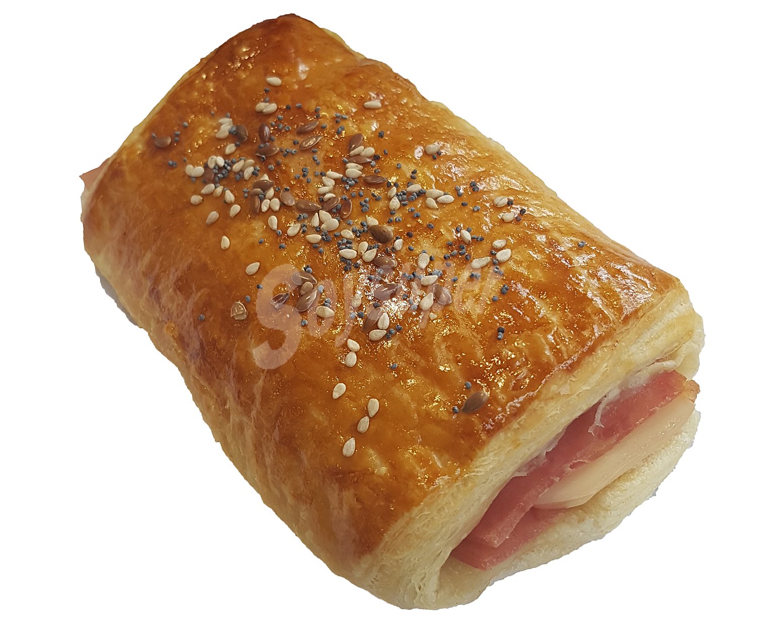 Napolitana rellena de jamón y queso