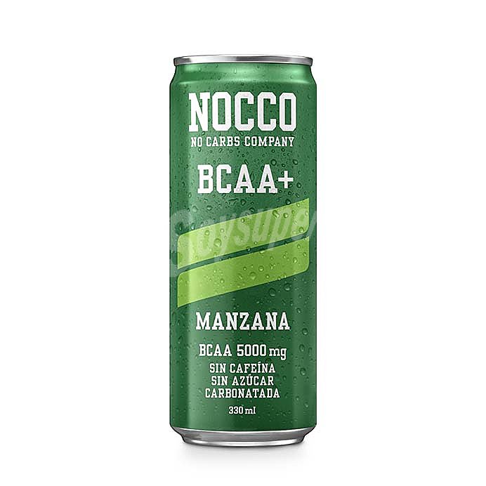 Manzana bebida energética enriquecida con bcaa y sin cafeína sin azúcar