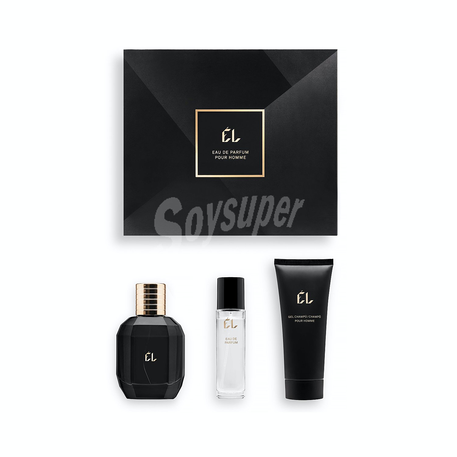 Lote hombre EAU DE toilette vaporizador 100 ml + perfumador 20 ml + gel-champu 100 ml