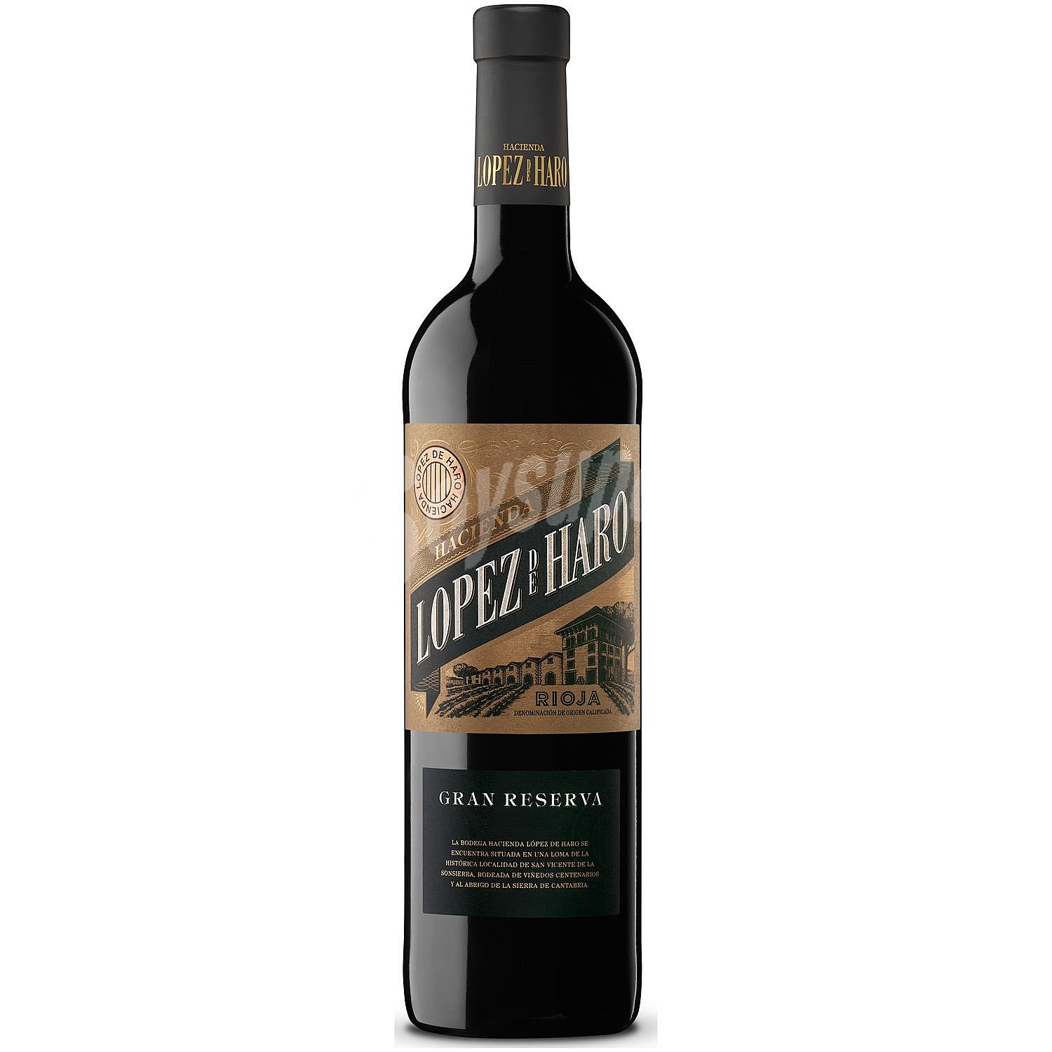 Vino tinto gran reserva con denominación de origen calificada Rioja