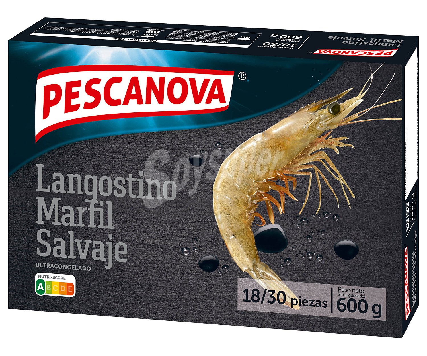 Langostino 18 / 30 marfil salvaje, ultracongelado