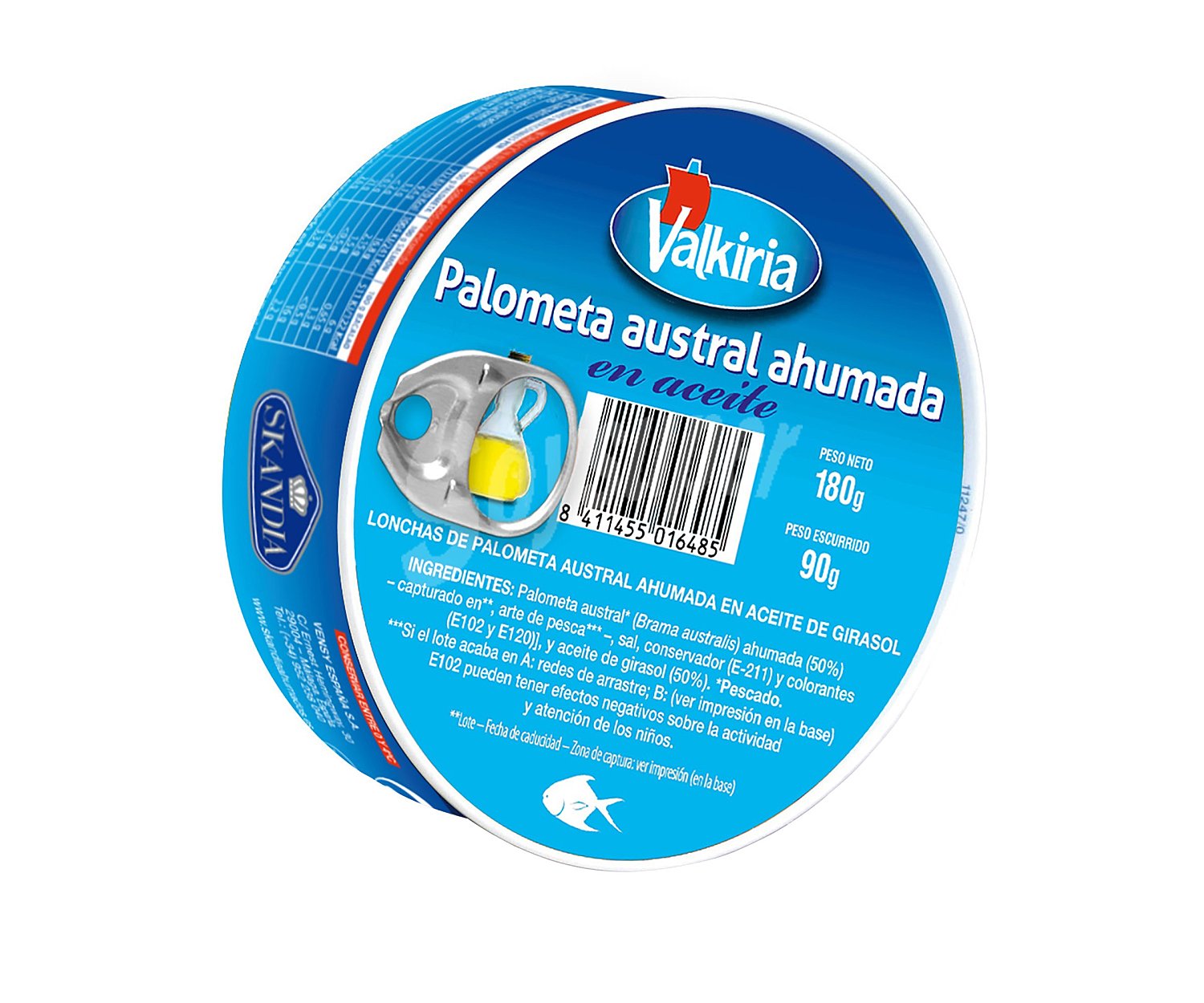 Palometa austral ahumada en aceite de girasol