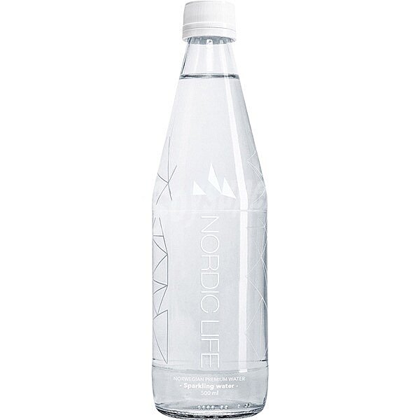 Agua natural Premium con gas de Noruega life