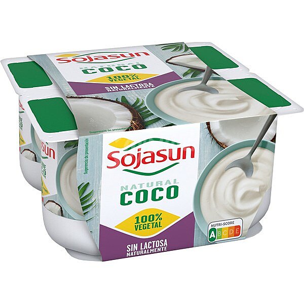 Especialidad vegetal de soja natural y coco sin lactosa