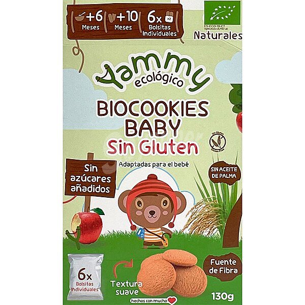 Biocookies Baby galletitas ecológicas sin gluten y sin aceite de palma