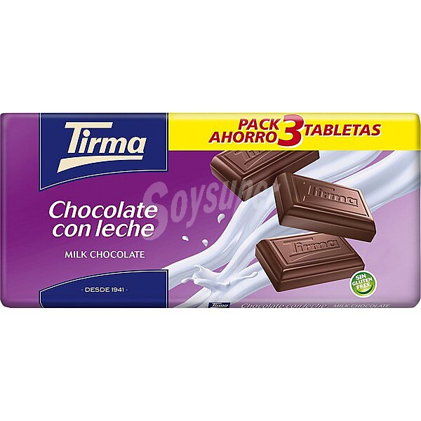 Chocolate con leche 3 tabletas