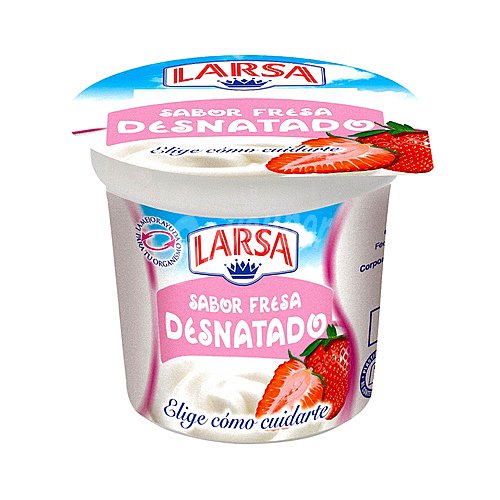 Larsa Yogur desnatado con sabor a fresa larsa