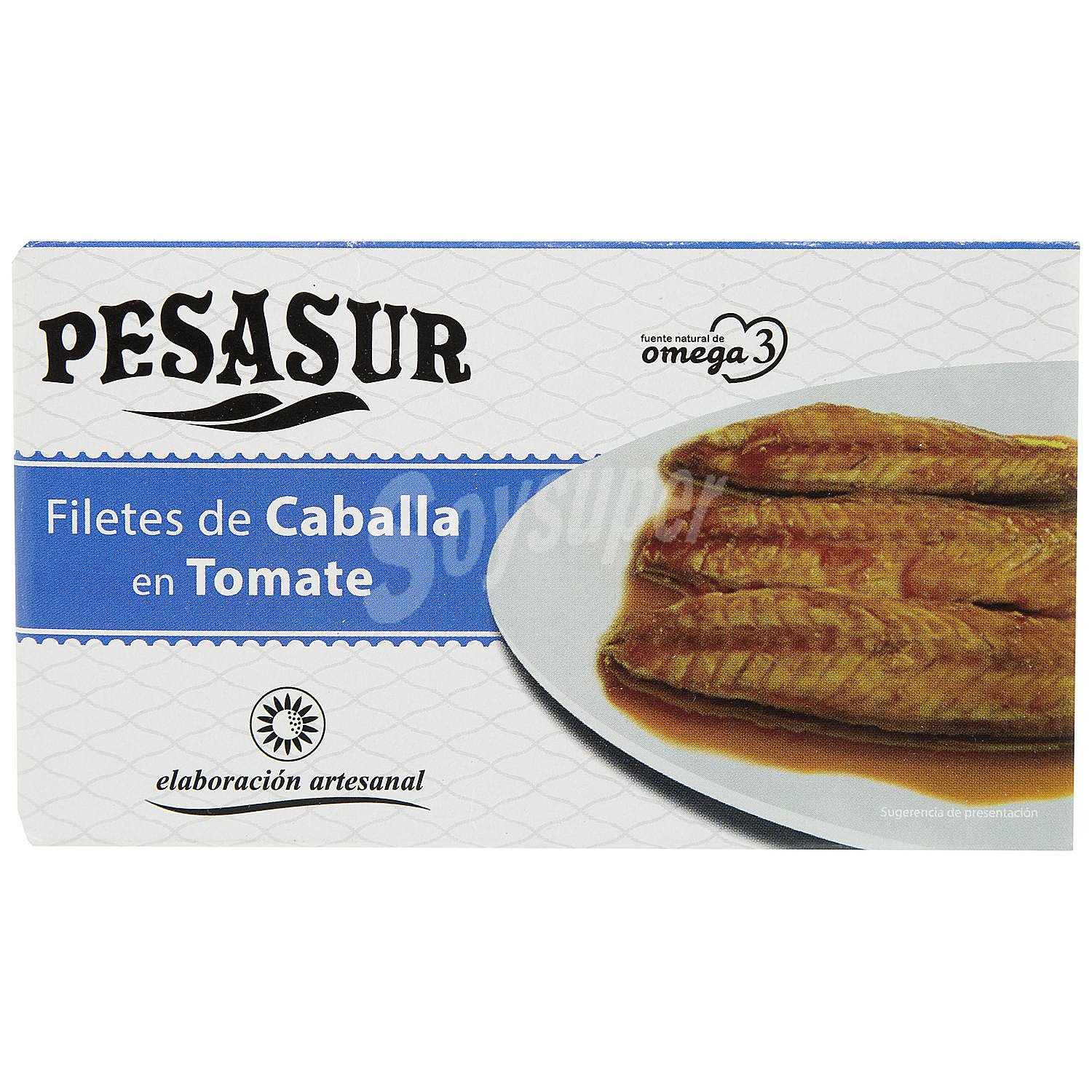 Filetes de caballa en tomate