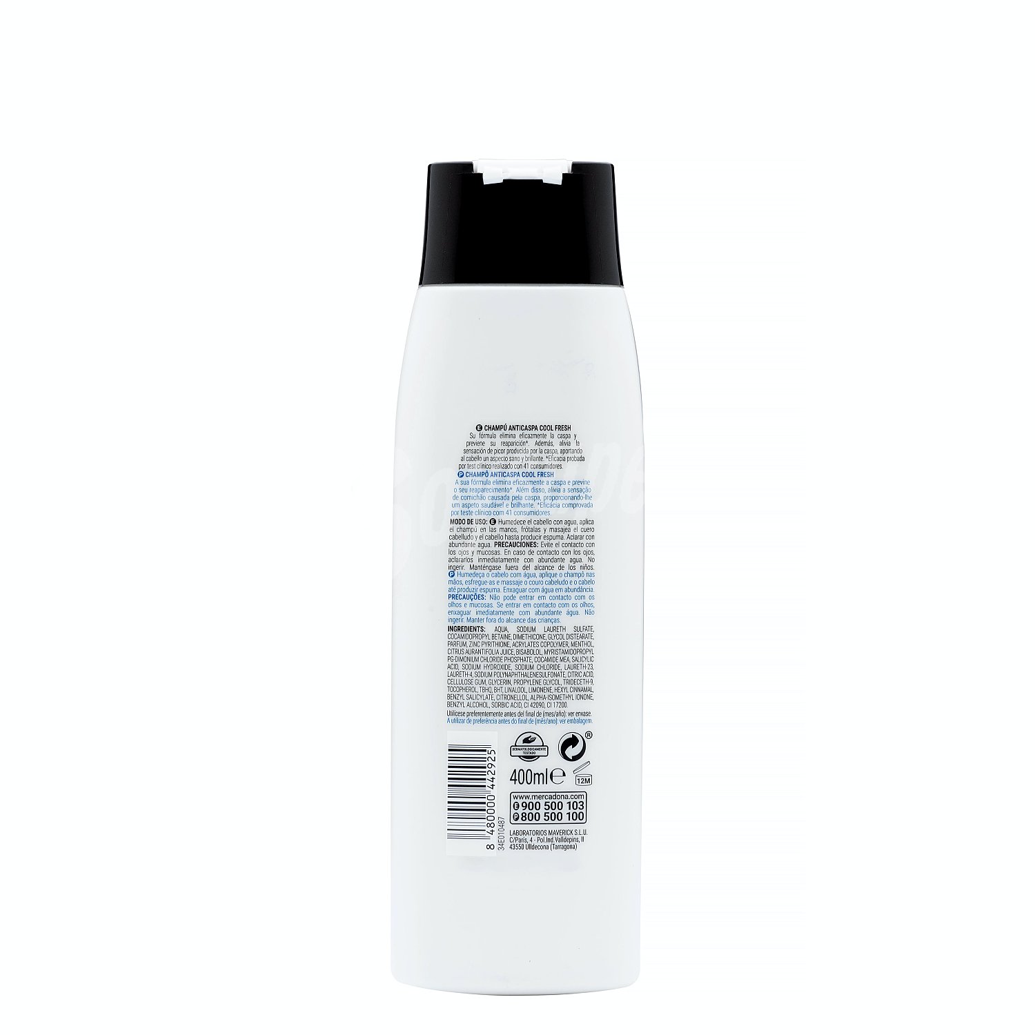 Champu anticaspa cool fresh men cabello con caspa y graso