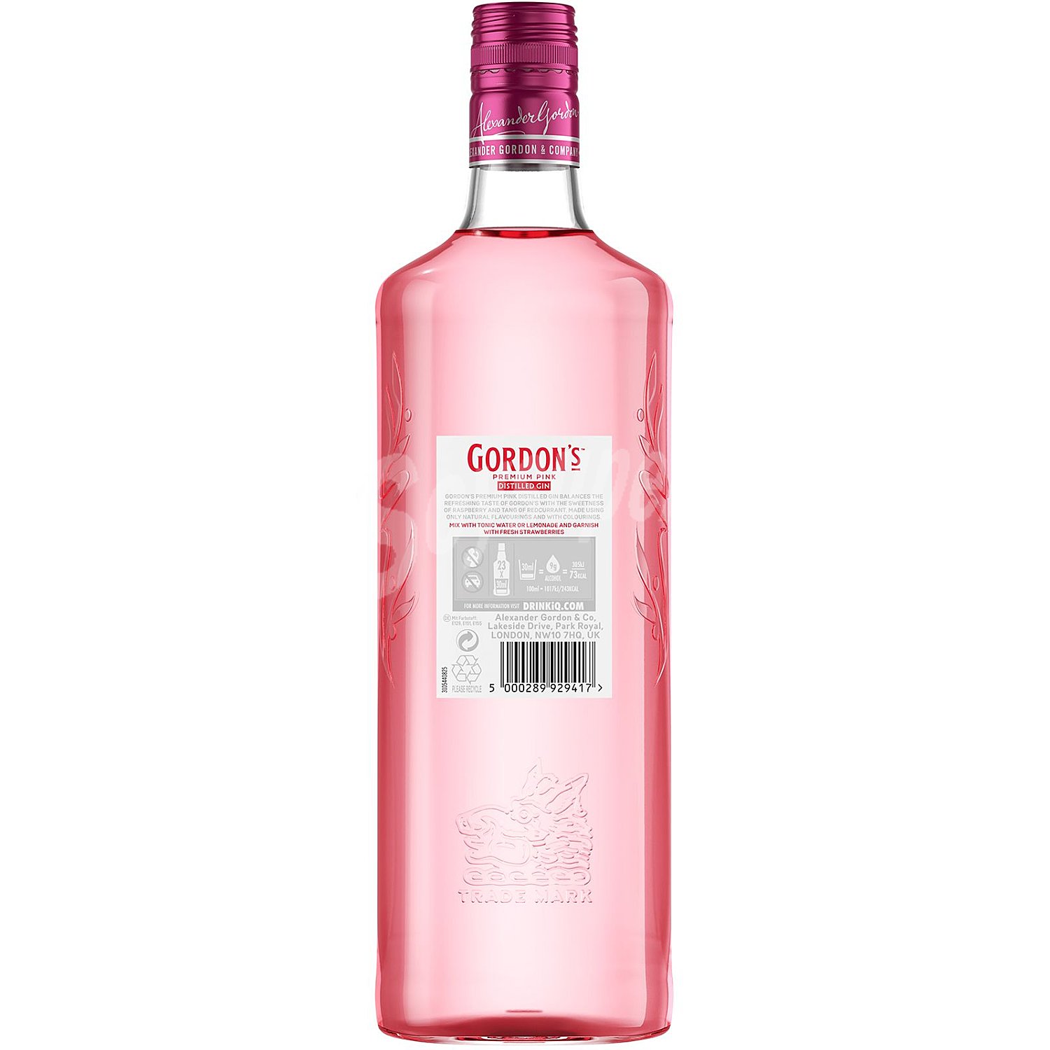 Ginebra Pink premium elaborada con aromatizantes naturales