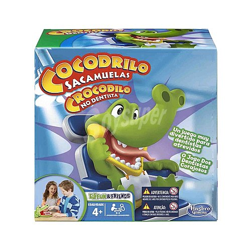 Juego de mesa infantil de habilidad Cocodrilo Sacamuelas, de 2 a 4 jugadores HASBRO.