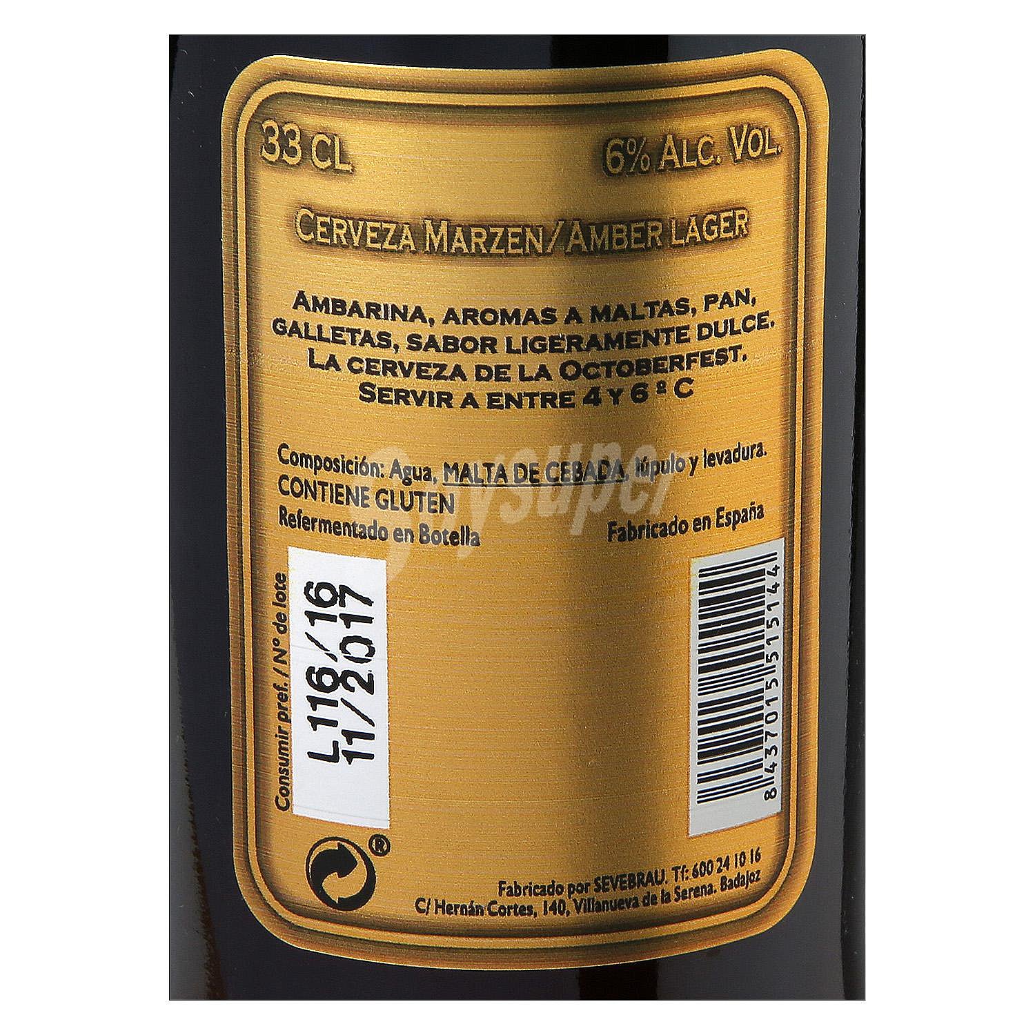 Cerveza artesana Sevebrau Ambar Intenso