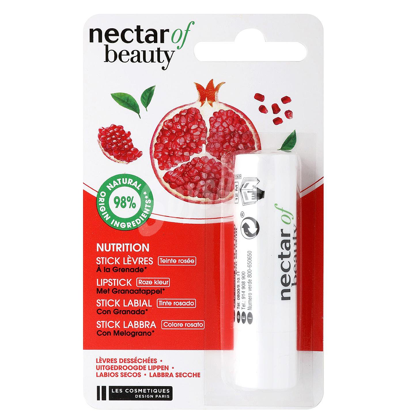 Stick labial granada Nectar of Beauty Les Cosmetiques