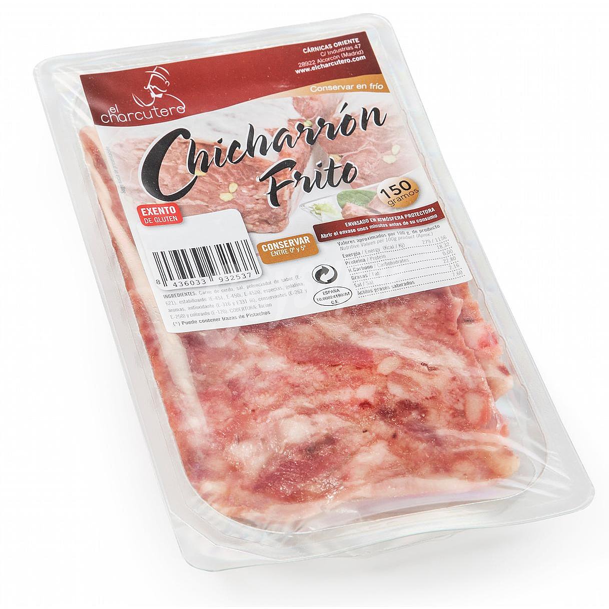 Chicharrón frito en lonchas sin gluten