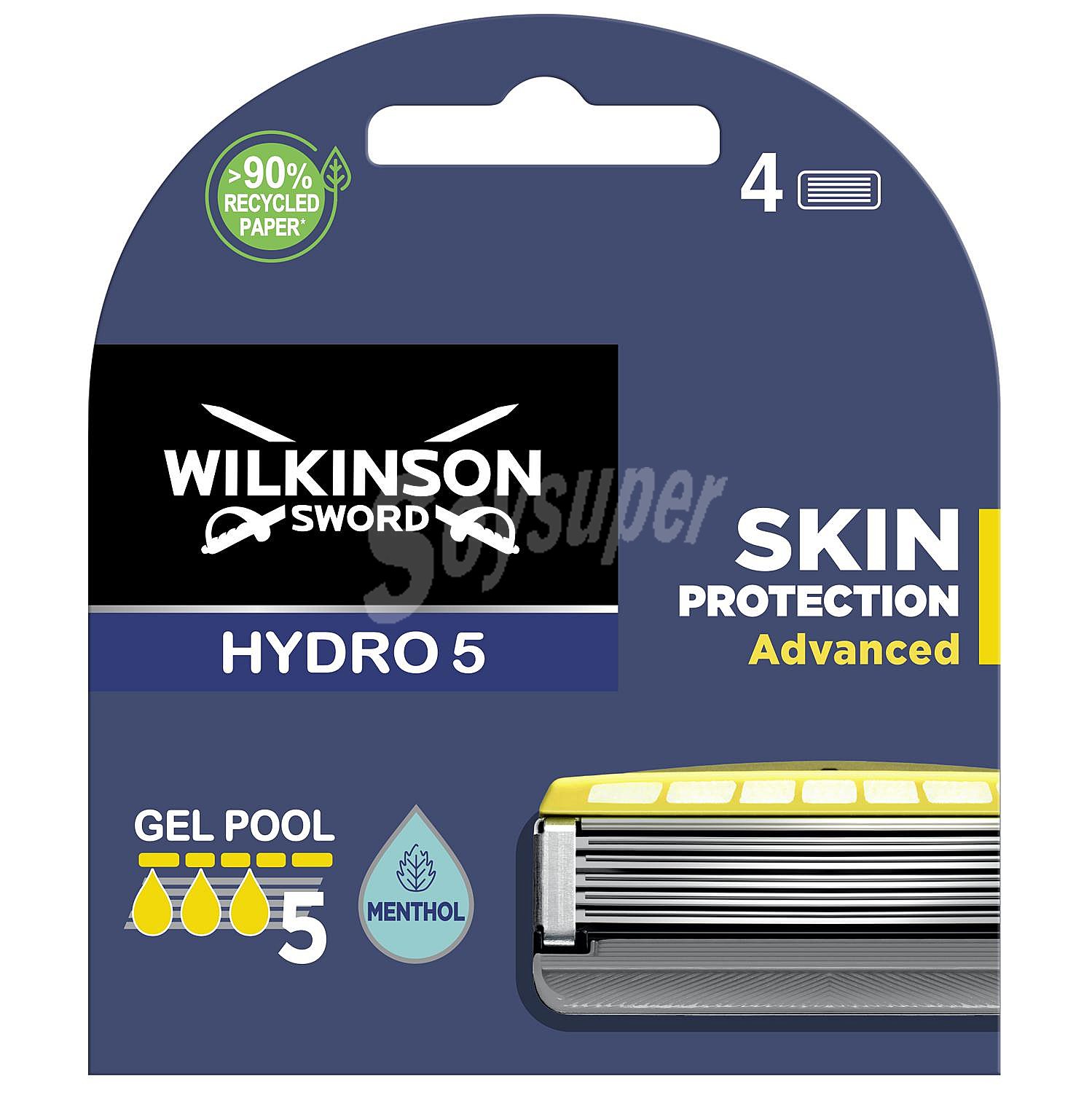 Recambios maquinilla Sword Hydro 5 Sense Wilkinson