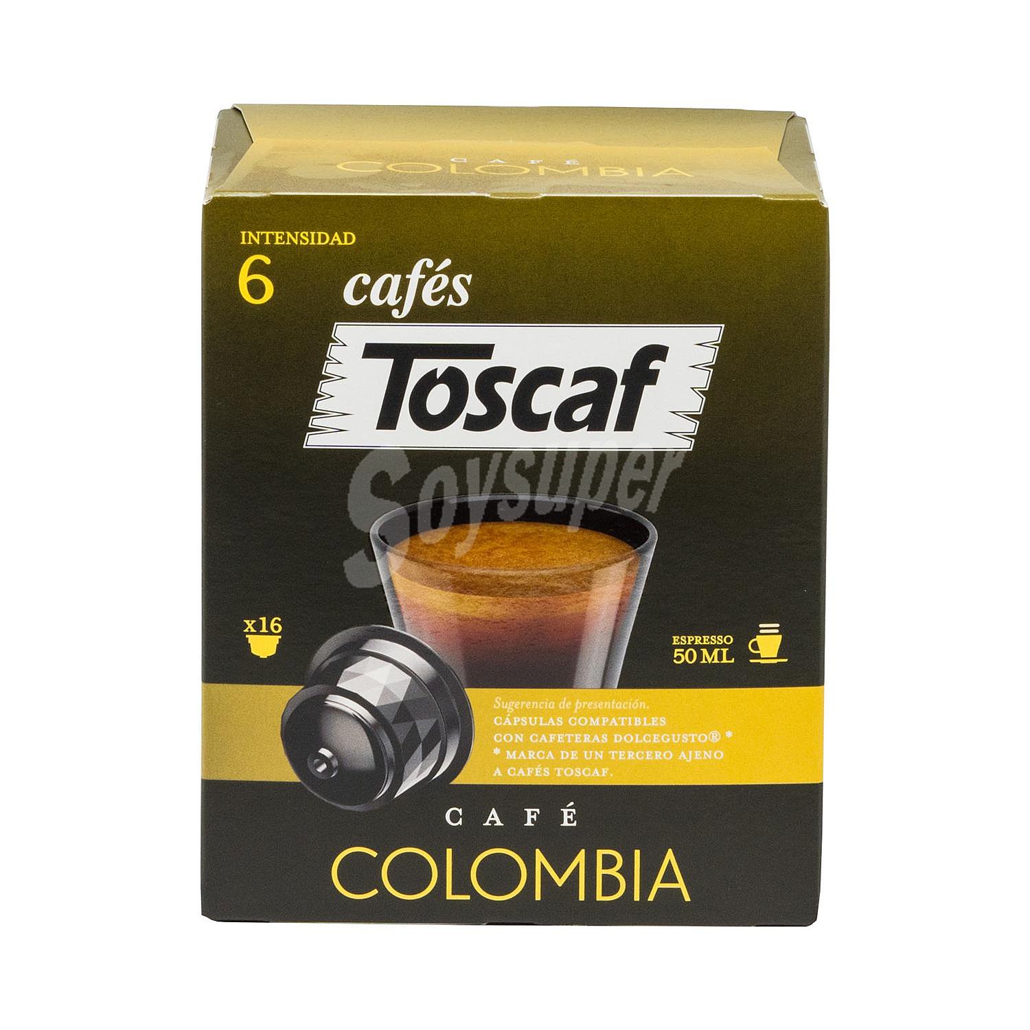 Café Colombia en cápsulas Toscaf