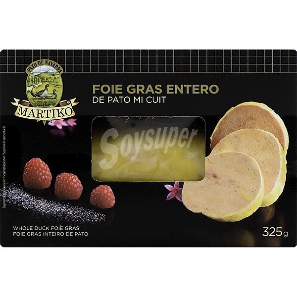 Foie gras entero de pato mi cuit envase 325 g + 30% gratis