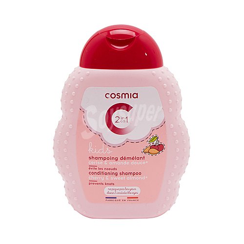 Cosmia Champú y acondicionador con extracto de almendras dulces y cereza cosmia Kids