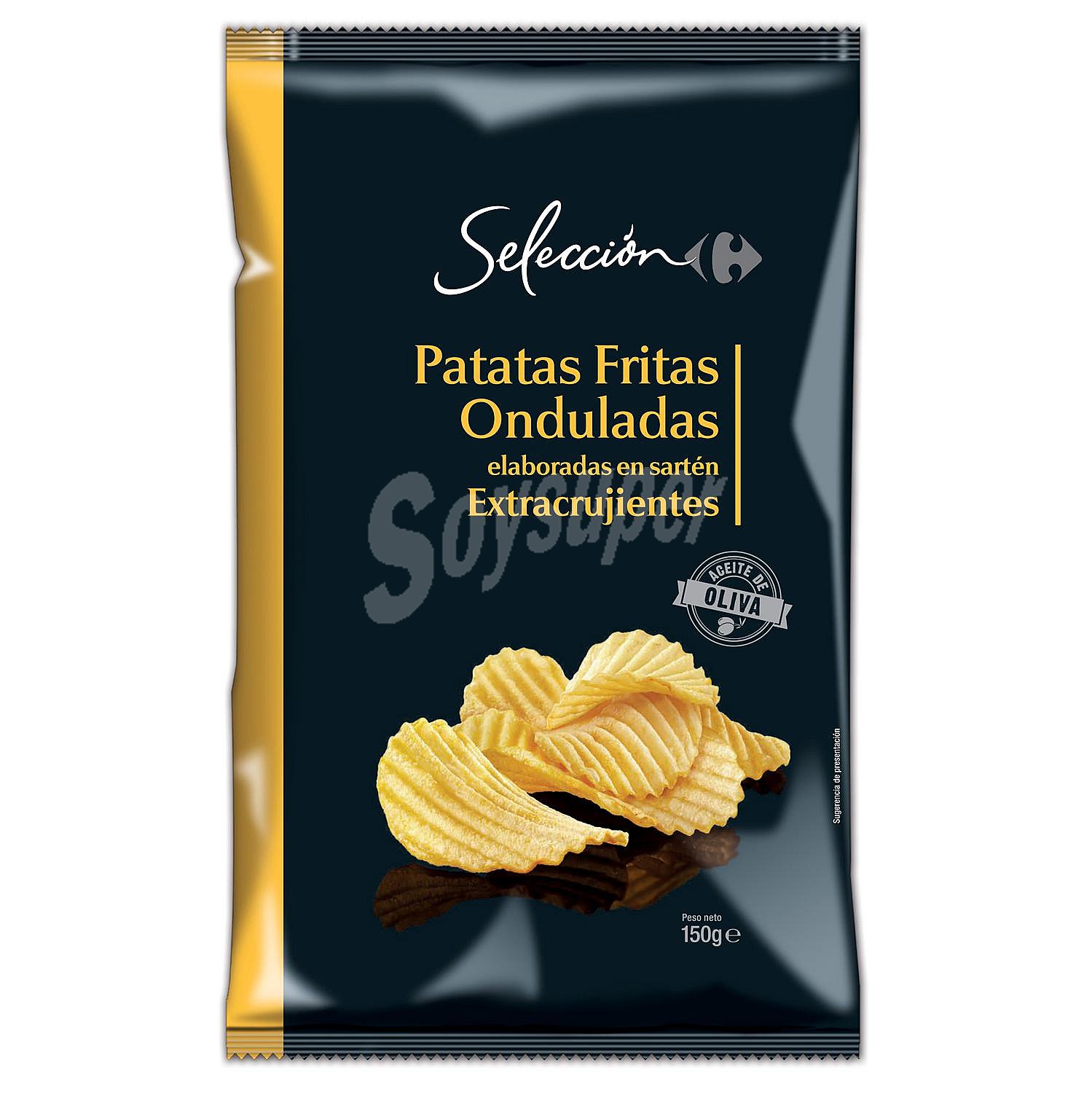 Patatas fritas onduladas en aceite de oliva Selección Carrefour