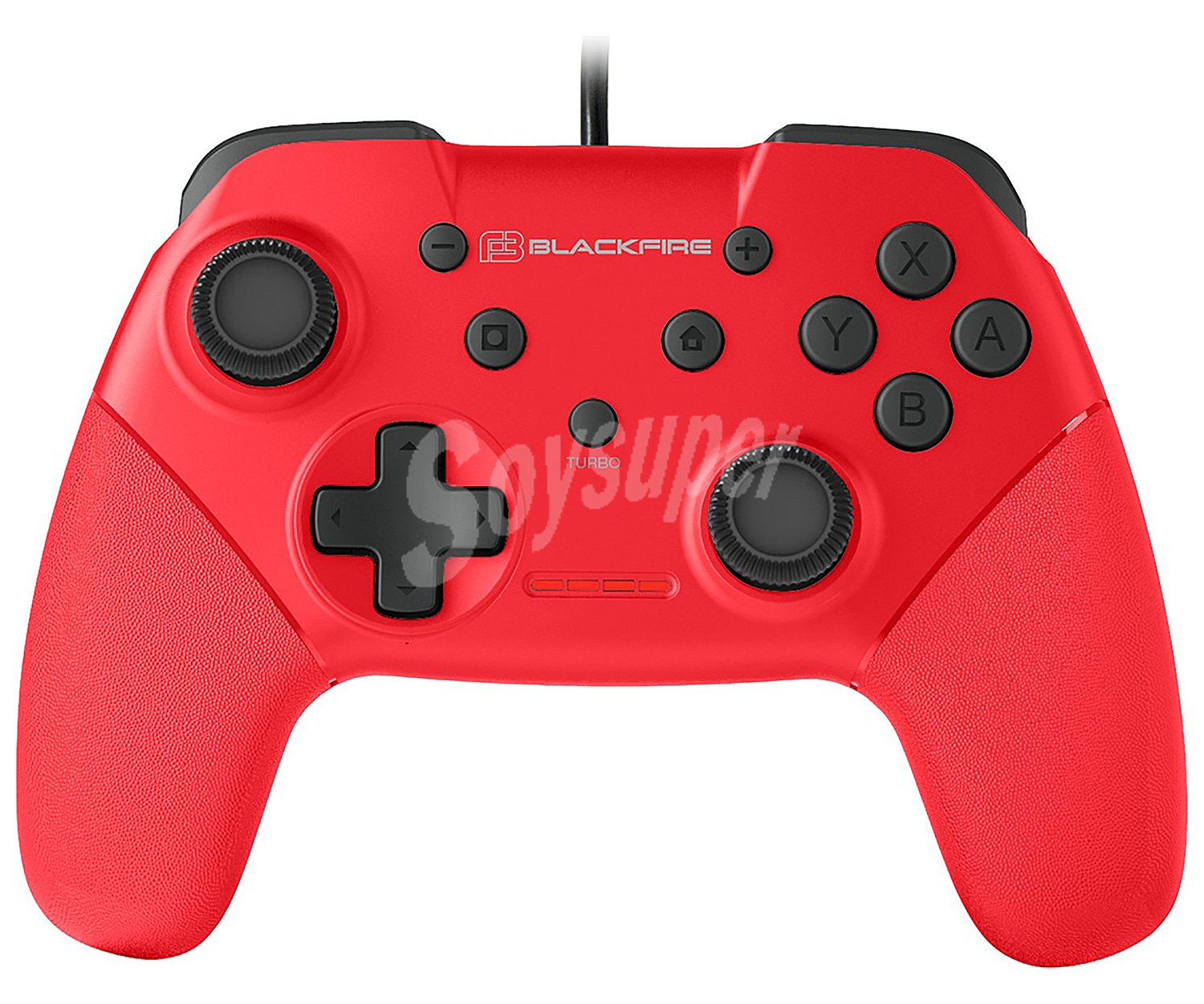 Mando con cable para Nintendo Switch color rojo neon, blackfire.